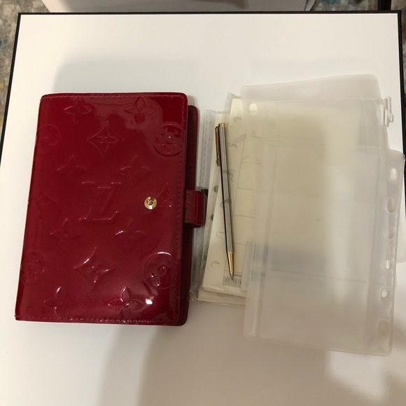 Louis Vuitton PM Agenda in Red Vernis